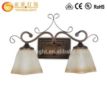 American country retro wall light Antique glass wall lamp,Retro iron wall lamp,transparent glass material wall light