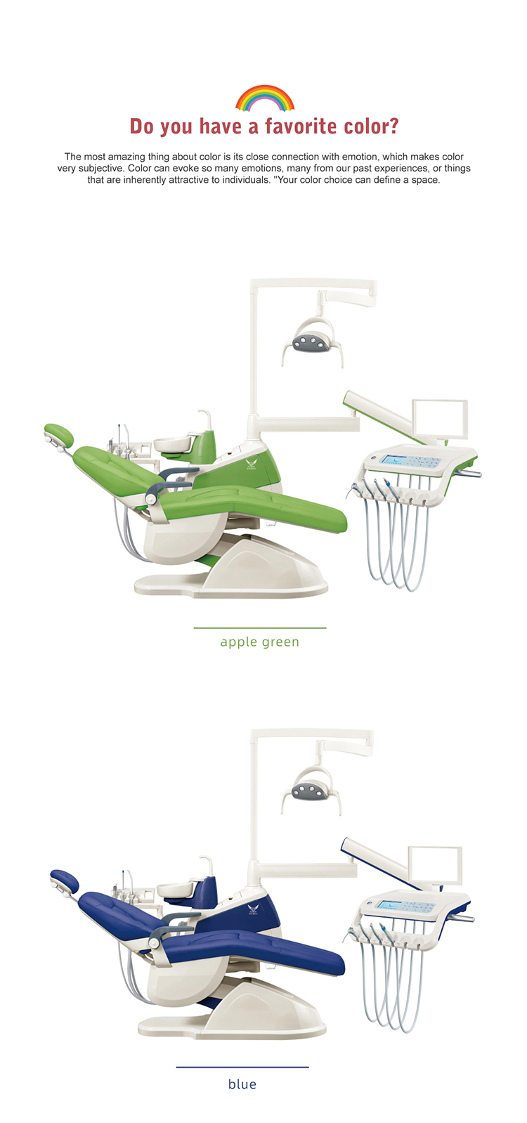 Gladent GD-S350 dental equipment with rotatable spittoon