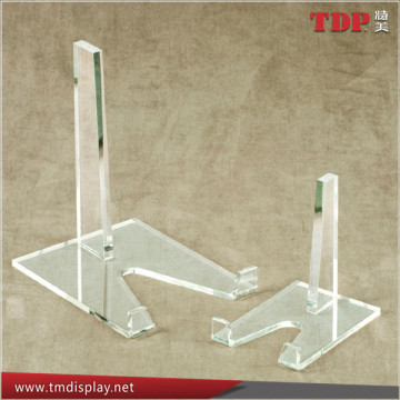 Manufacturer Acrylic Single Plate Display Stands, OEM Modern Clear Acrylic Plate Display Stand, Acrylic Standing Plate Holders