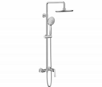 Chrome Brass Bathroom Rainfall Shower Faucet Mixer Tap