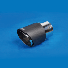 5" Stainless Steel Exhaust Tip with Silencer Tail Pipe Carbon Fiber