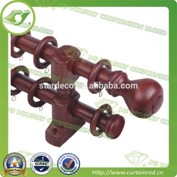 D0014 Guangzhou double curtain rods wooden curtain rods