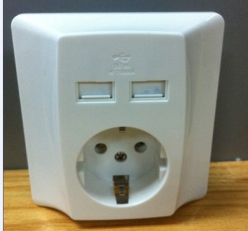 Germany Socket with USB/Germany USB wall socket