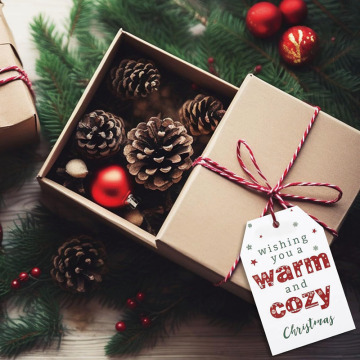 Customizable Merry Christmas Gift Tags with Logo Printing