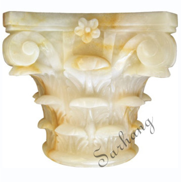 Natural stone column caps column head square designs