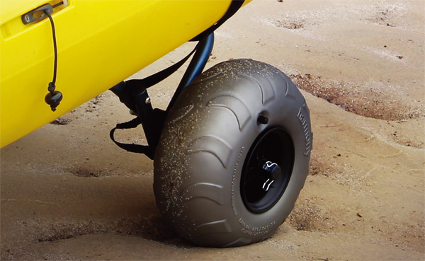 Kayak dolly on beach