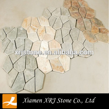 cheap flagstone mat mesh stone tile