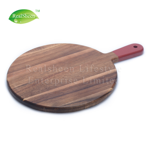 Acacia Wood Pizza Stone Paddle With 6 Grooves