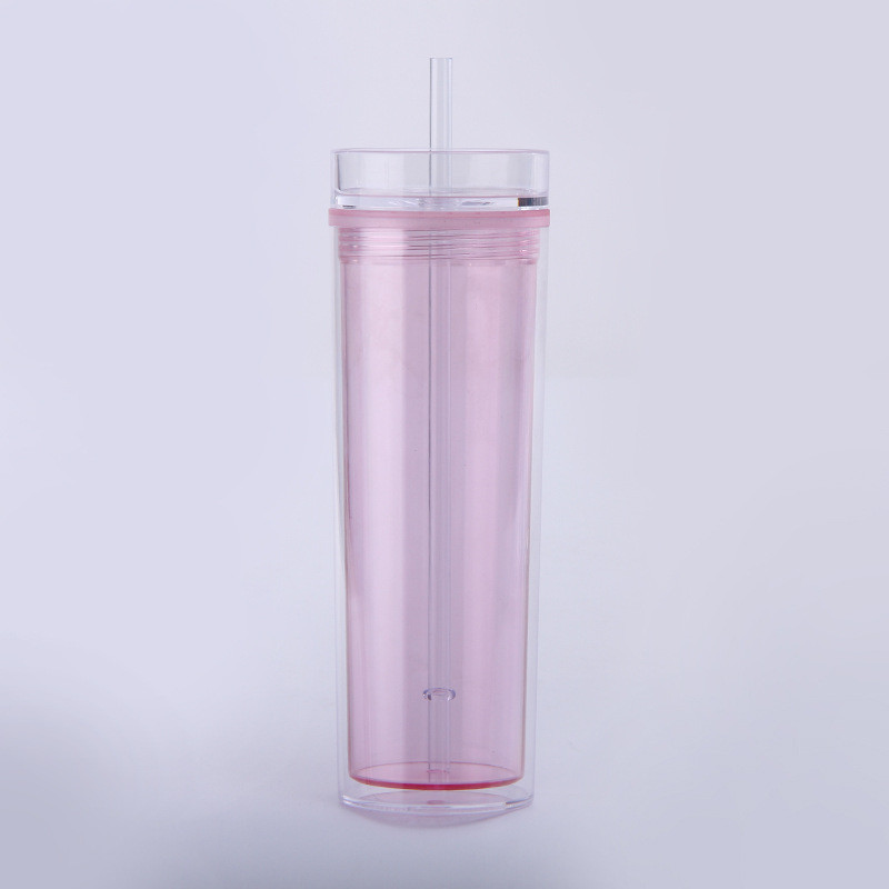 16 oz Plastic Double Wall Tumbler Insulation Drinking Cups Mugs Drink Mug Travel tumbler Plastic Mug