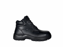 Black Ankle Leather Fiberglass Upper Shoes