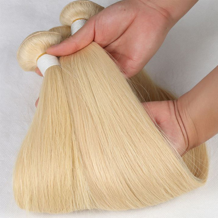 Brazilian unprocessed straight hair color 613 mink remy shedding free human hair weaving
