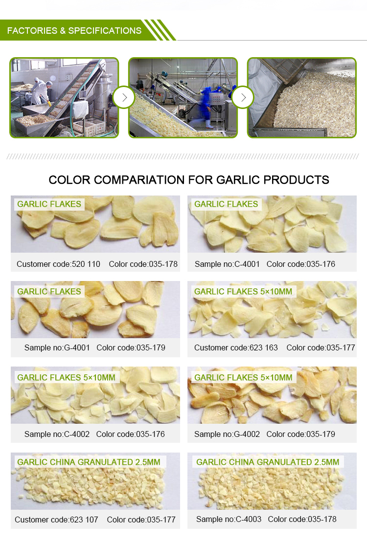 Plastic packaging China Air-dried Garlic Flakes