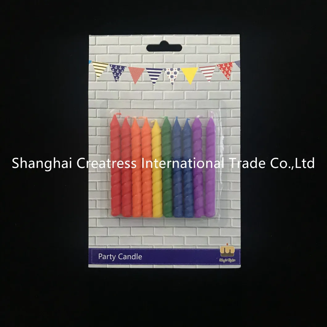 Purple & Pink Taper Spiral Shaped Birthday Candles Wholesale