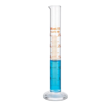 China Factory Wholesale 25ml Glass Measuring Round Bottom Graduated Cylinder