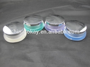 Beautiful glass jars/Dish shape cream jar/15g 30g skin care bottles