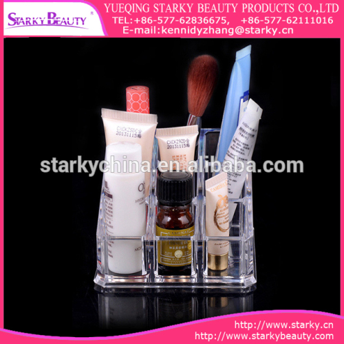 Factory Price Small Open Topping Clear Acrylic Material Eyebrush Nail Polish Lipstick Makeup Storage Organizer