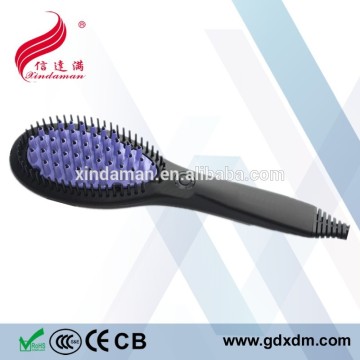 Factory Price Zero Damage Simply Straight Ceramic Brush Hair Straightener With Brush