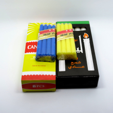 Ghana market 38g white candle in yellow box