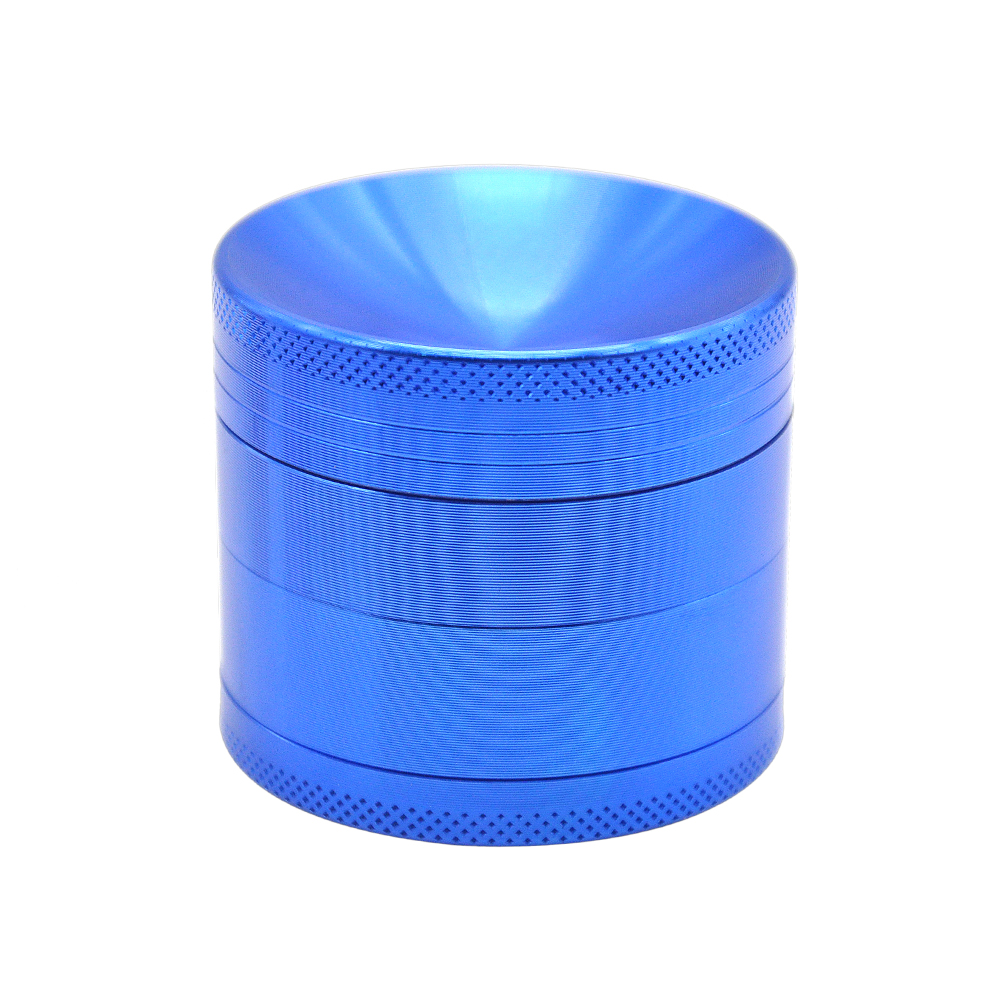 Aluminum Alloy 4 Piece 50mm Herb Grinder Weed Grinder With Curved Diamond Teeth concave top Herb Crusher Custom logo