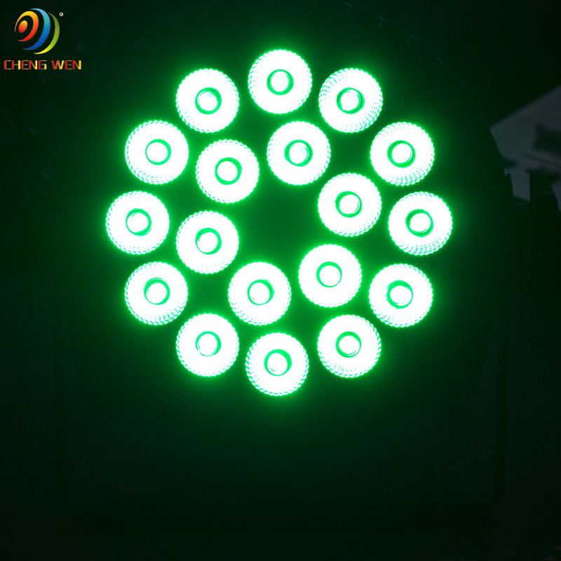 18pcs Waterproof Flat Led Par Light