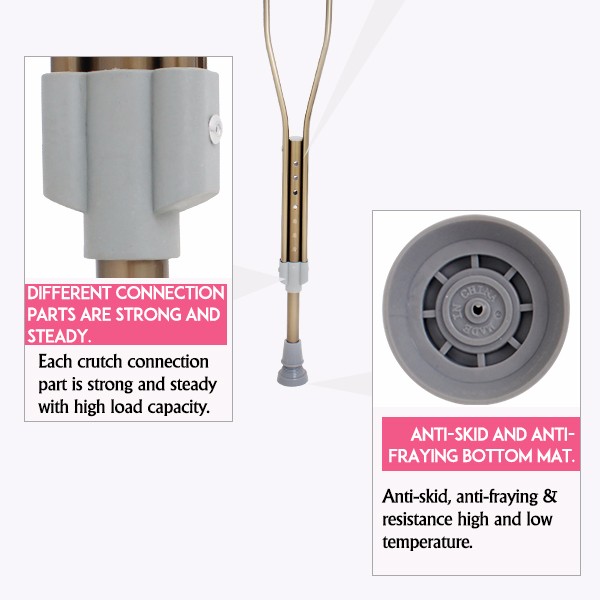 hospital walking stick and cruches