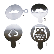 Stainless Steel Coffee Stencil Various Shapes