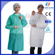 long protective safety wear nonwoven unisex lab coat