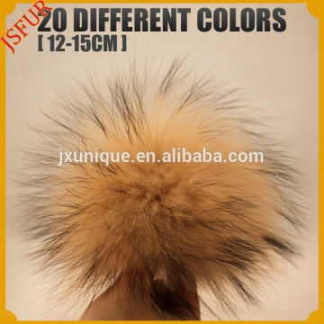 Natural Raccoon Fur Hat Accessory Animal Fur Pompom