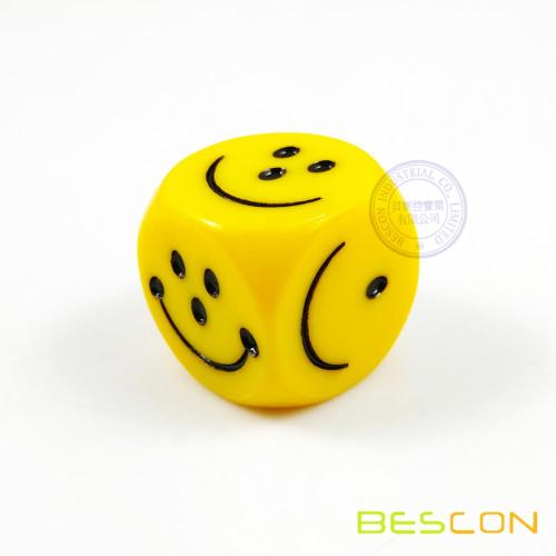 Colorful Plastic Six Sided Custom Made Engraved dice 20MM