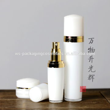 Acrylic Bottle Lotion Pump White Colored Package For Cosmetics