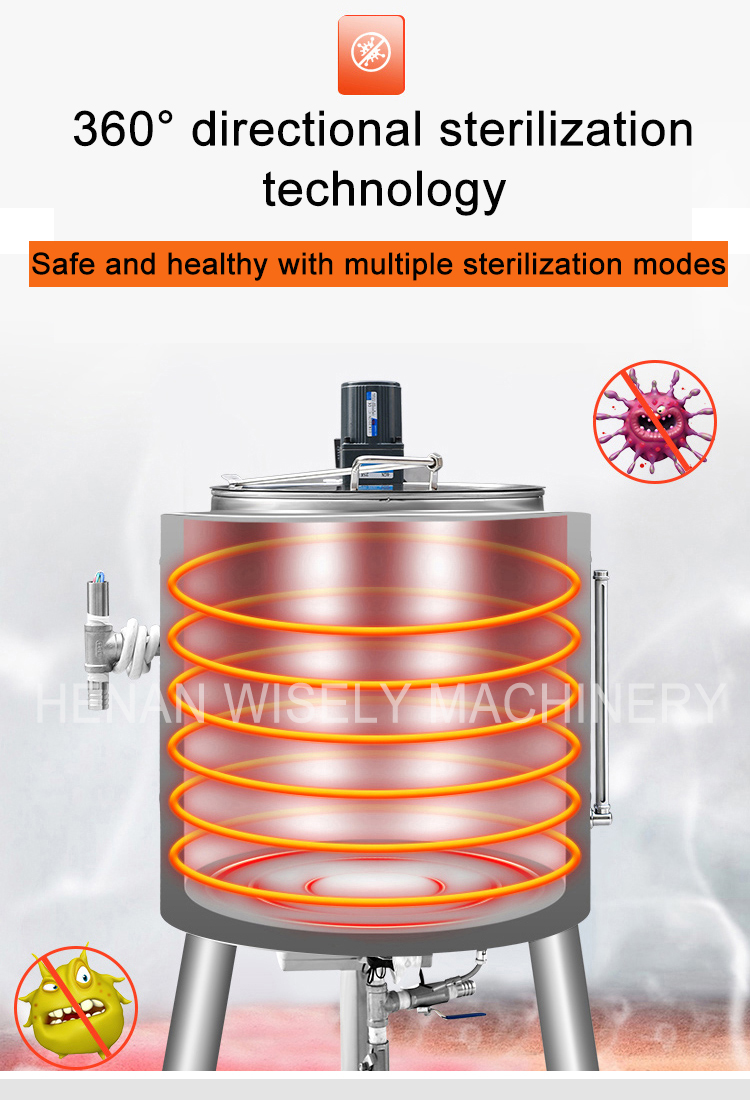 Small Milk Pasteurization Machine Milk Batch Pasteurizer