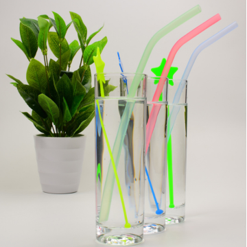 Clear Silicone Straws with cleaning Brushes