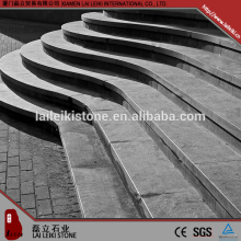 Best quality G654 honed spiral granite stair with cover