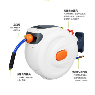 자동 공기 호스 릴 차고 차고 자동차 센터 공압 호스 개폐식 공구 워크숍 실내 실외 뒷마당 하드웨어 Acces