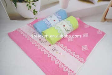 baby embroidery towel 100% cotton embroidery bath towel