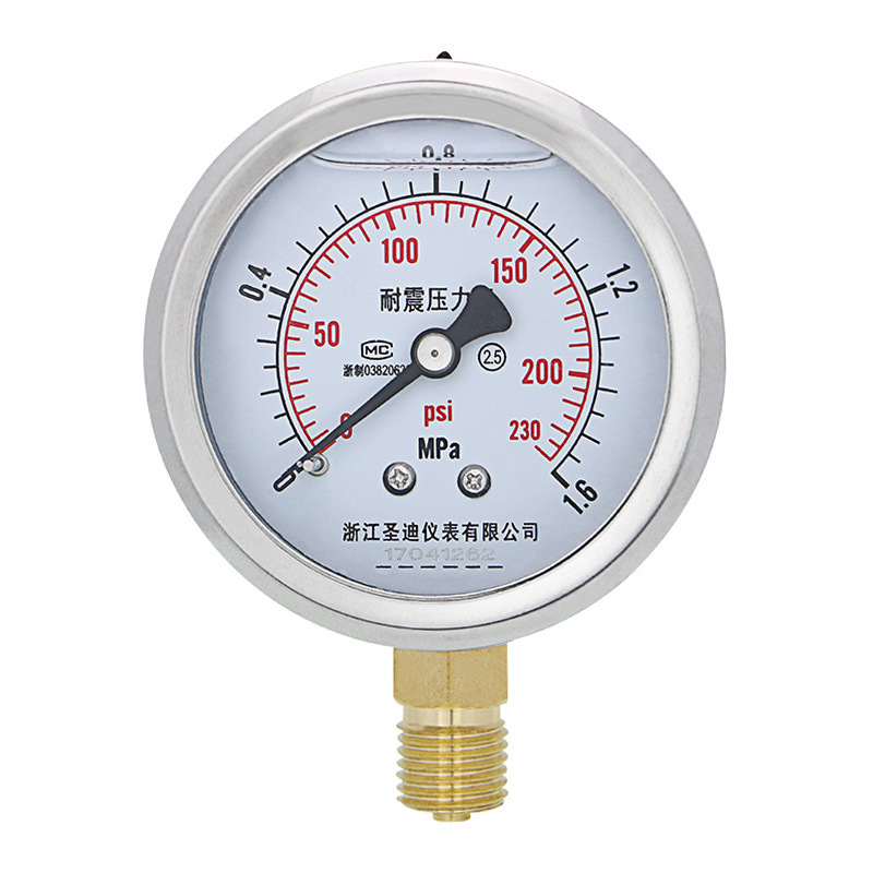 New Arrival High Quality Hydraulic Liquid Filled Pressure Gauge 0-5000 PSI 