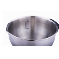 Baking bowl with pour spout and silicone handle