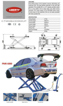 2.7 Ton movable scissor lift