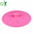 Tigela dobrável cor-de-rosa do animal de estimação do silicone da Cão-bacia com tampa