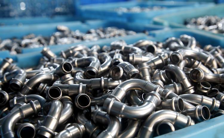 Stainless steel 45 degree plumbing elbow m type press fitting