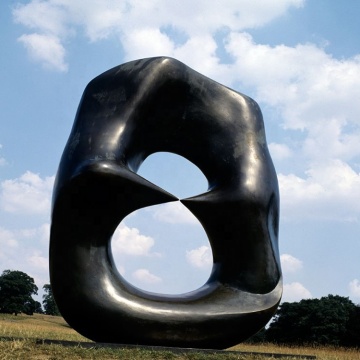 Garden decor large bronze abstract sculpture by henry moore