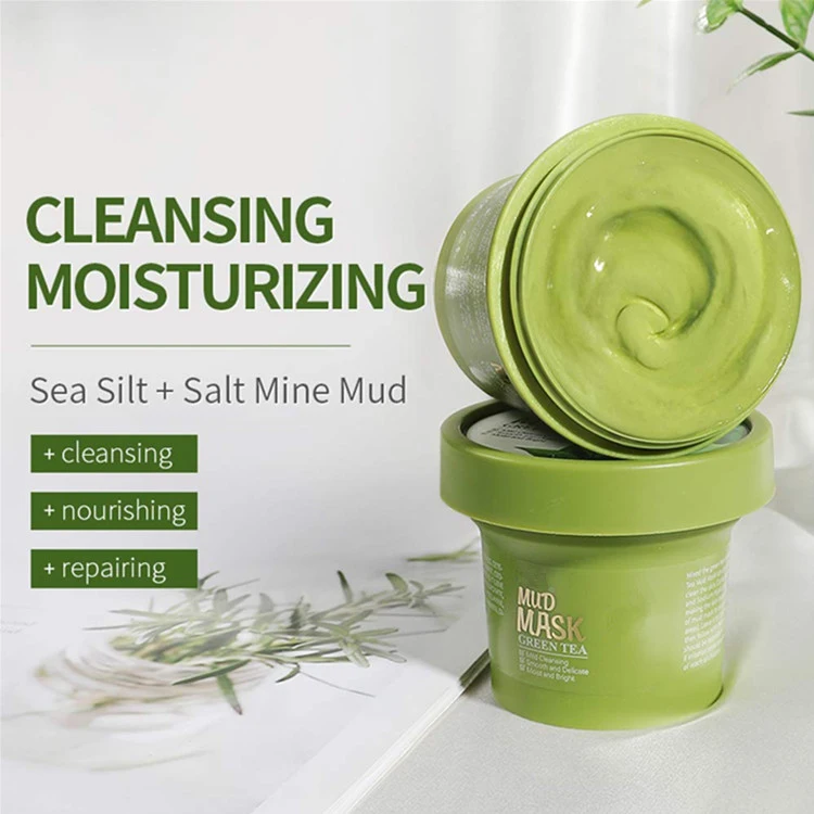 OEM Face Green Mud Mask Moisturizing Mild Deep Cleansing Smoothing Skin Mask