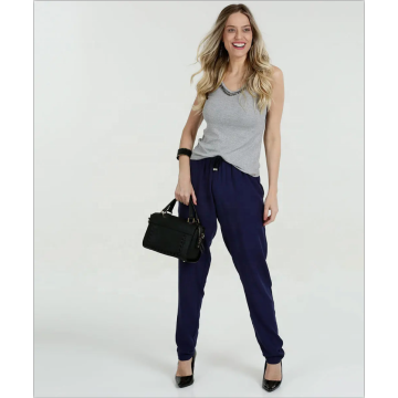 taille élastiquée taille poche pantalon pantalon