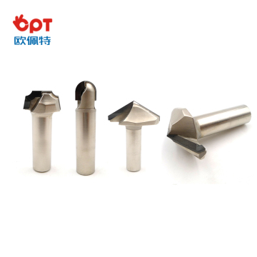 PCD wood miter router bit burning guide bearings