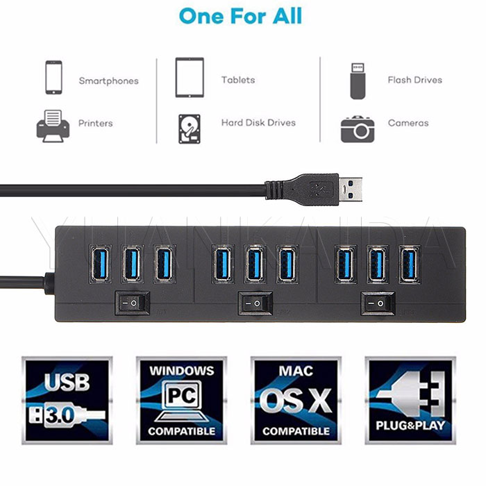 10 port usb 3.0 hub dirve