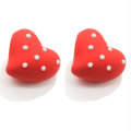 Red Resin 3D Beads with Various Shapes Chunky Heart Cabochon Star Shape Ornament with Hole for Chinese New Year Jewelry Making