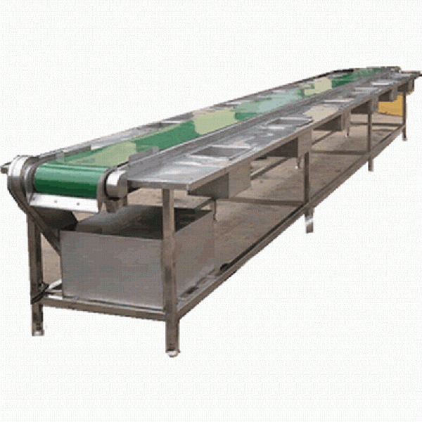 Belt conveyor for wiping material