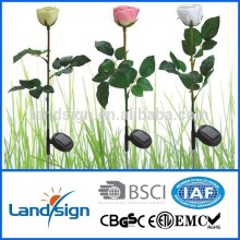 Cixi Landsig high quality led flip flap solar flower in solar garden lights