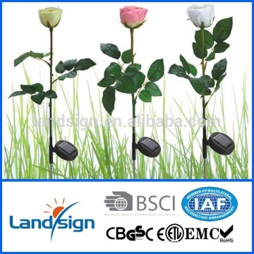 Cixi Landsig high quality led flip flap solar flower in solar garden lights