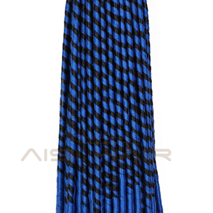 Aisi Hair Hot Selling Long Style Heat Resistant Synthetic Dreadlocks Blue Color Braid Hair Extensions For Black Women